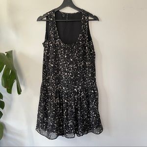 MNG by Mango Black Sleeveless Drop Waist Dress